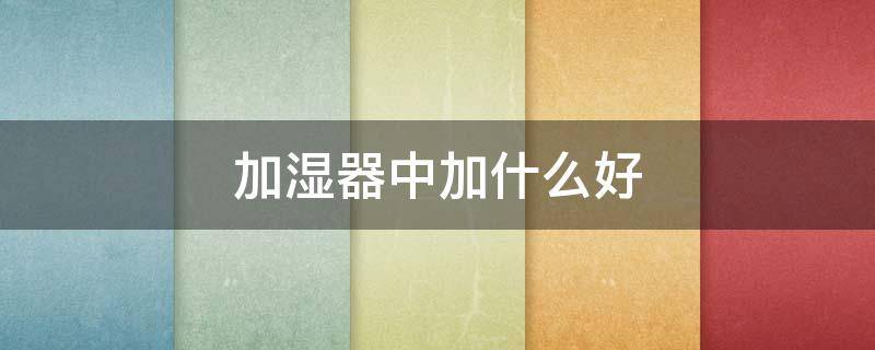 加湿器中加什么好（加湿器中能加什么）