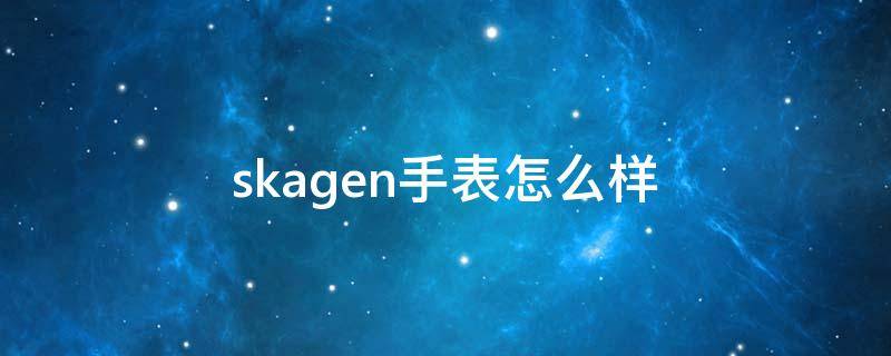 skagen手表怎么样（skagen官网买手表）