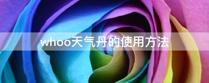 whoo天气丹的使用方法（天气丹百度百科）