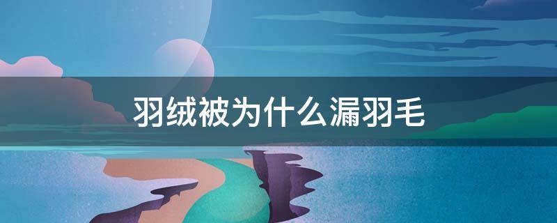 羽绒被为什么漏羽毛 羽绒被漏羽绒怎么解决