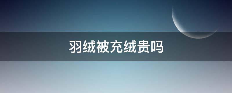 羽绒被充绒贵吗（现充羽绒被好不好）