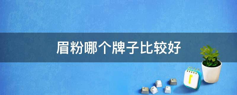 眉粉哪个牌子比较好 眉粉哪个牌子的好