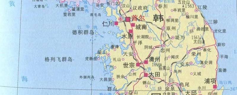 韩国在地图上在哪个位置 韩国的位置地图