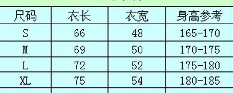L是多大 l是多大尺码175还是170
