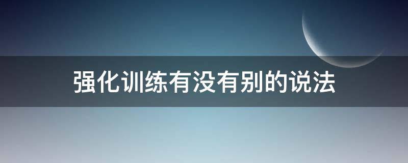 强化训练有没有别的说法 强化训练可分为