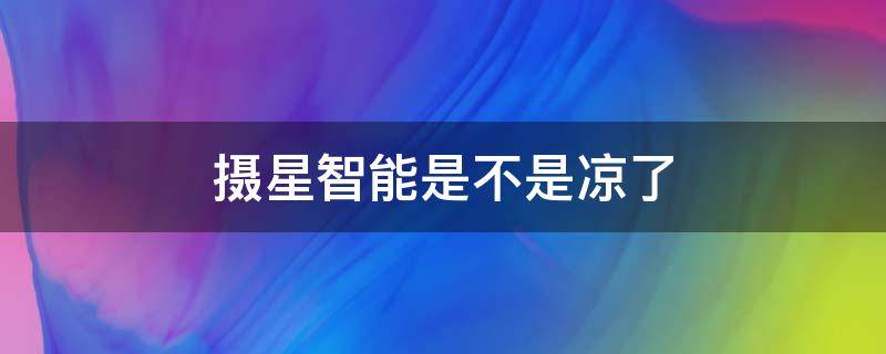 摄星智能是不是凉了 摄星智能 上市
