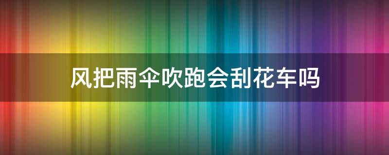 风把雨伞吹跑会刮花车吗 风把雨伞吹跑会刮花车吗视频
