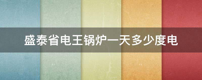 盛泰省电王锅炉一天多少度电 家用电锅炉一天得多少度电