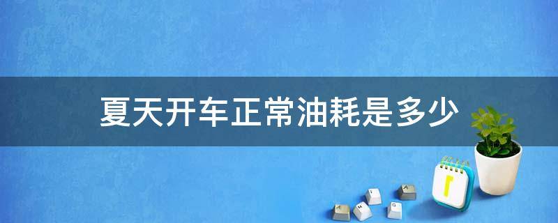 夏天开车正常油耗是多少 夏天开车正常油耗是多少啊