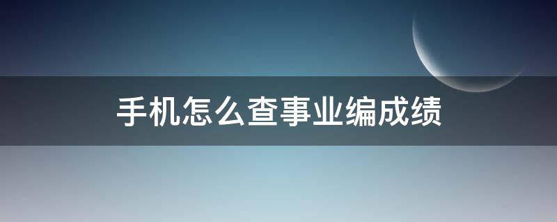 手机怎么查事业编成绩 怎样查事业编成绩