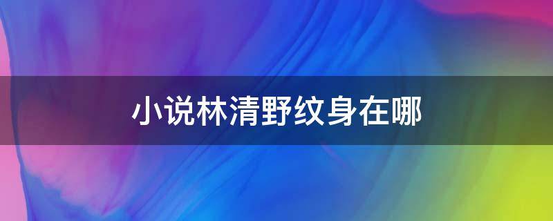 小说林清野纹身在哪