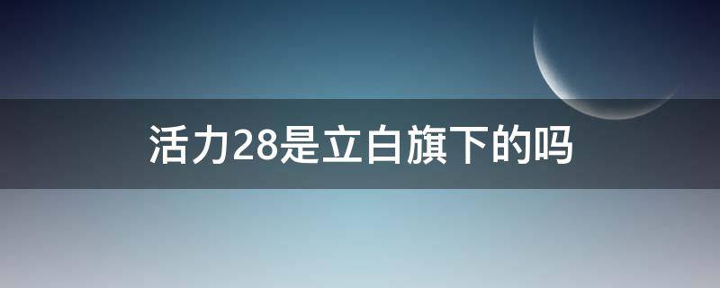 活力28是立白旗下的吗 活力28是大牌子吗