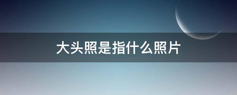 大头照是指什么照片（大头照是什么样的照片）