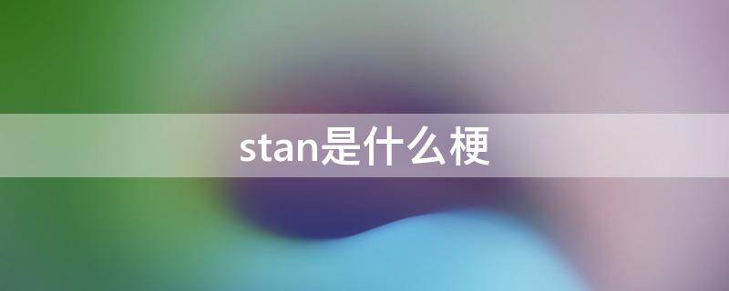 stan是什么梗