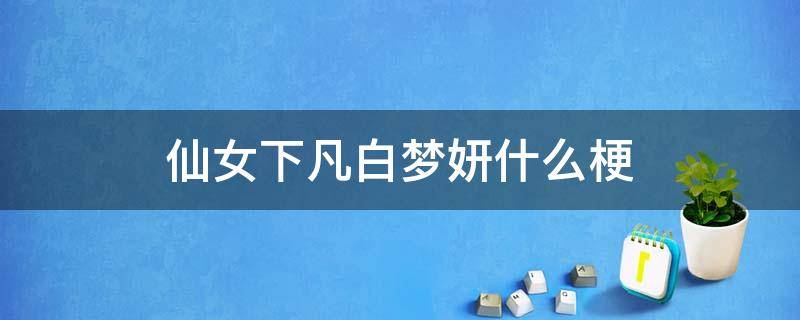 仙女下凡白梦妍什么梗