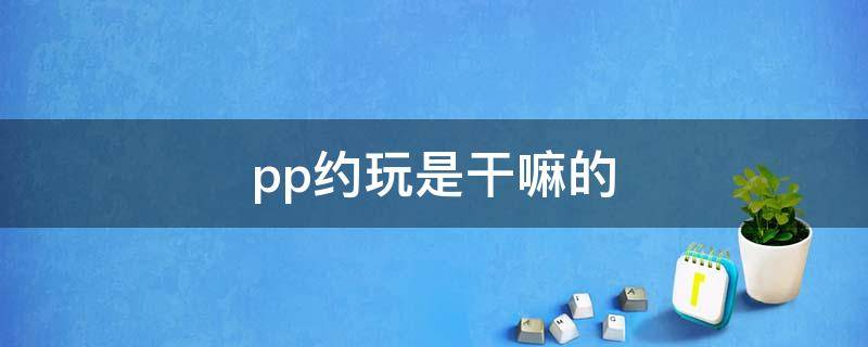 pp约玩是干嘛的（pp约玩是干嘛的里面）