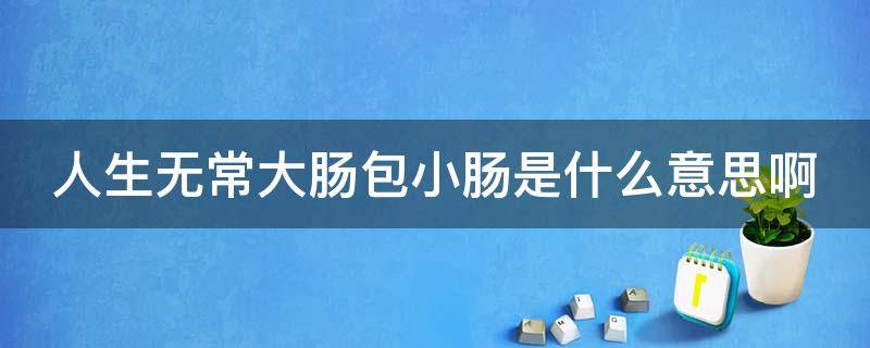 人生无常大肠包小肠是什么意思啊