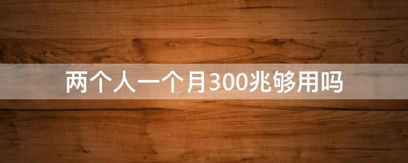 两个人一个月300兆够用吗（宽带一个月100兆3个人够用吗）